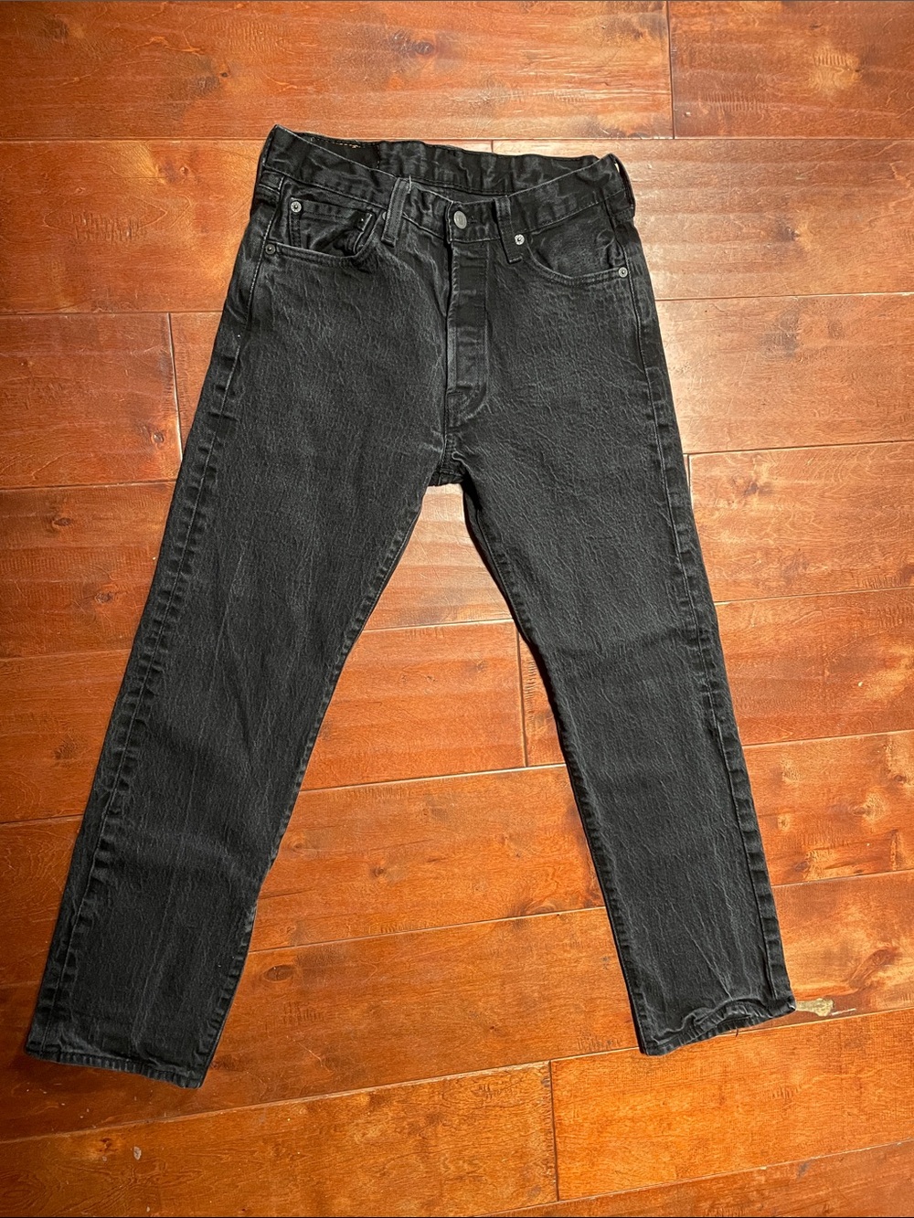 Levi’s 501 Washed Black Straight Leg Jeans